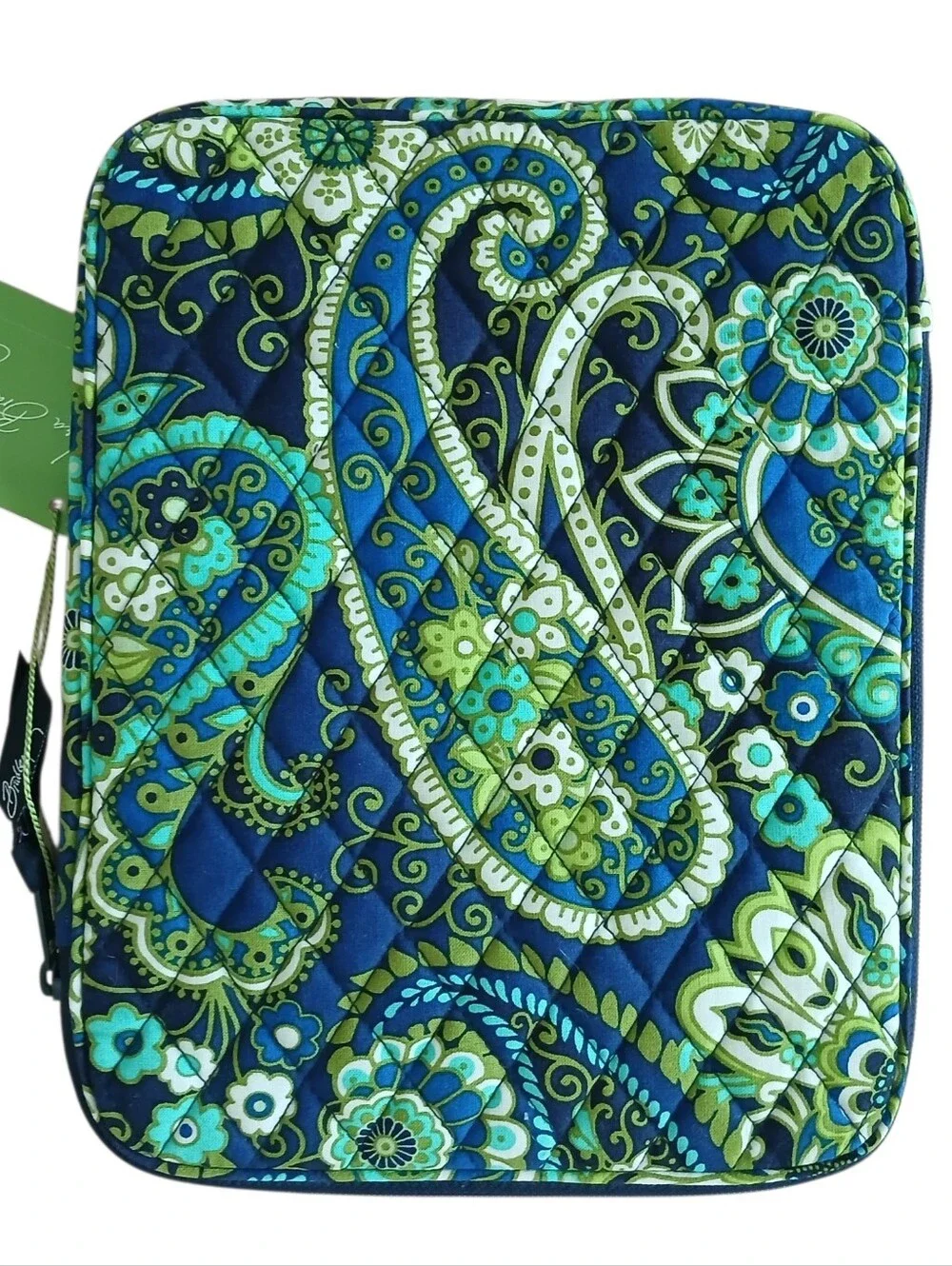 NEW VERA BRADLEY Rhythm & Blues Paisley Quilted Zip Around Tablet Sleeve 8.5x11